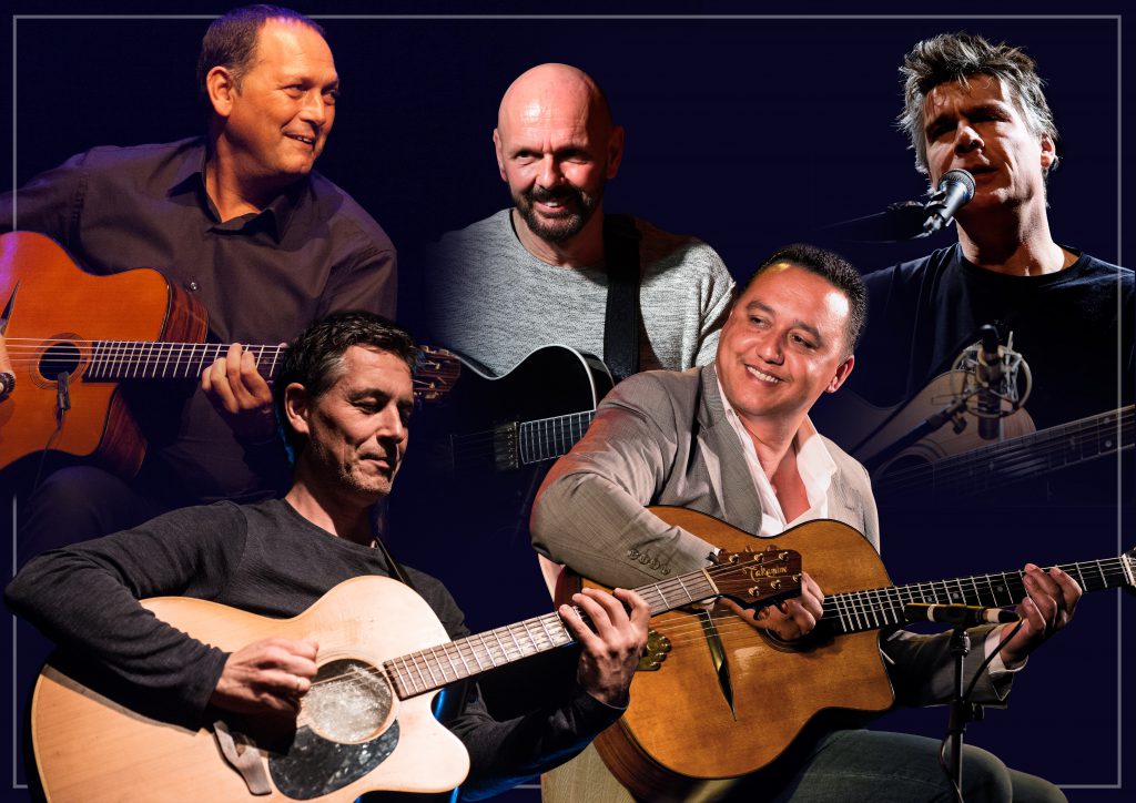 THE FIVE GREAT GUITARS – GUITAR HEROES – MET JAN KUIPER, STOCHELO ROSENBERG, PAULUS SCHÄFER, DIGMON ROOVERS EN MARCEL DE GROOT